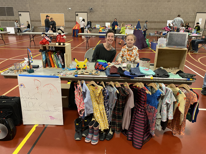 Image of kids booth at the kids garage sale